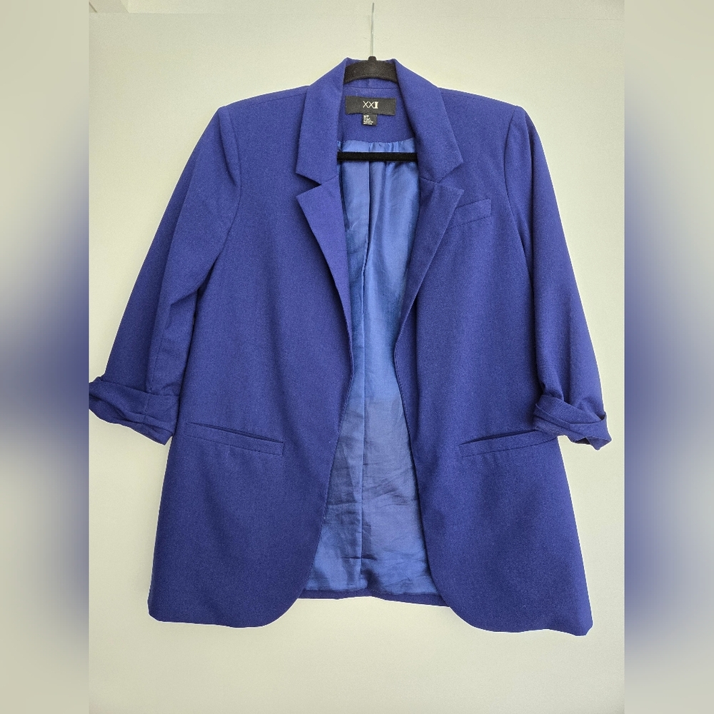 Relaxed Fit Forever 21 Women's Blue Blazer